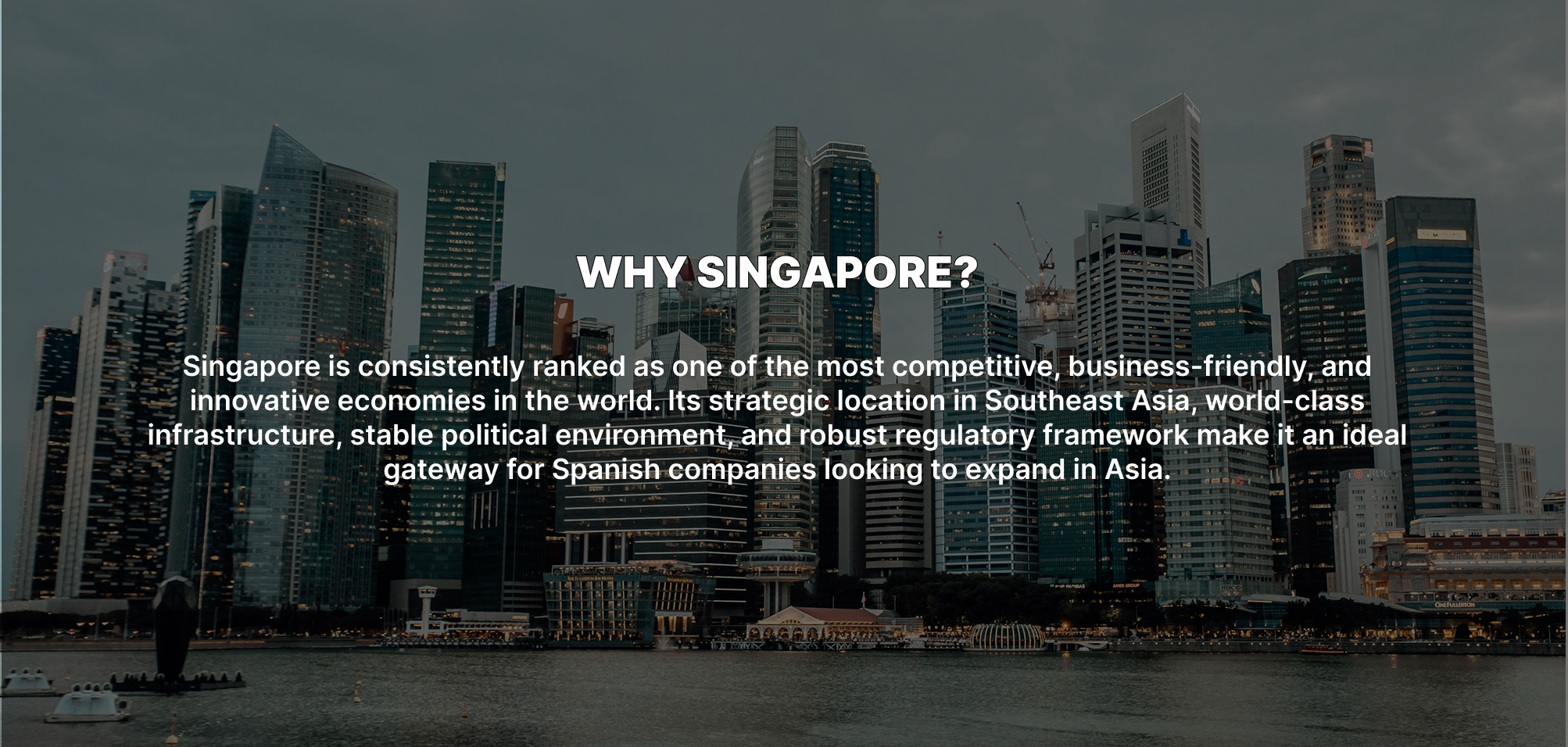 Why do business in Singapore? - Spanish Singaporean Chamber